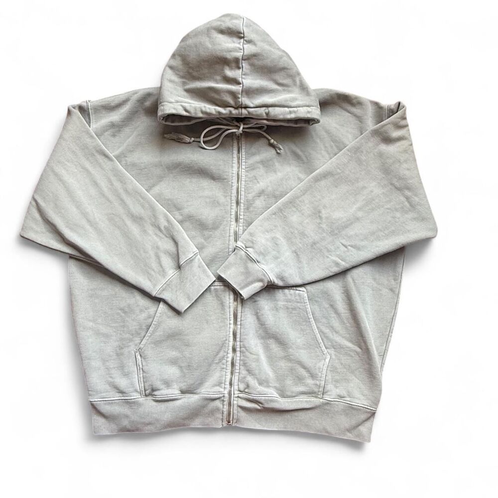 Brandy Melville Oversized Full Zip Hoodie Sweatshirt Slouchy Heather Gray Size M